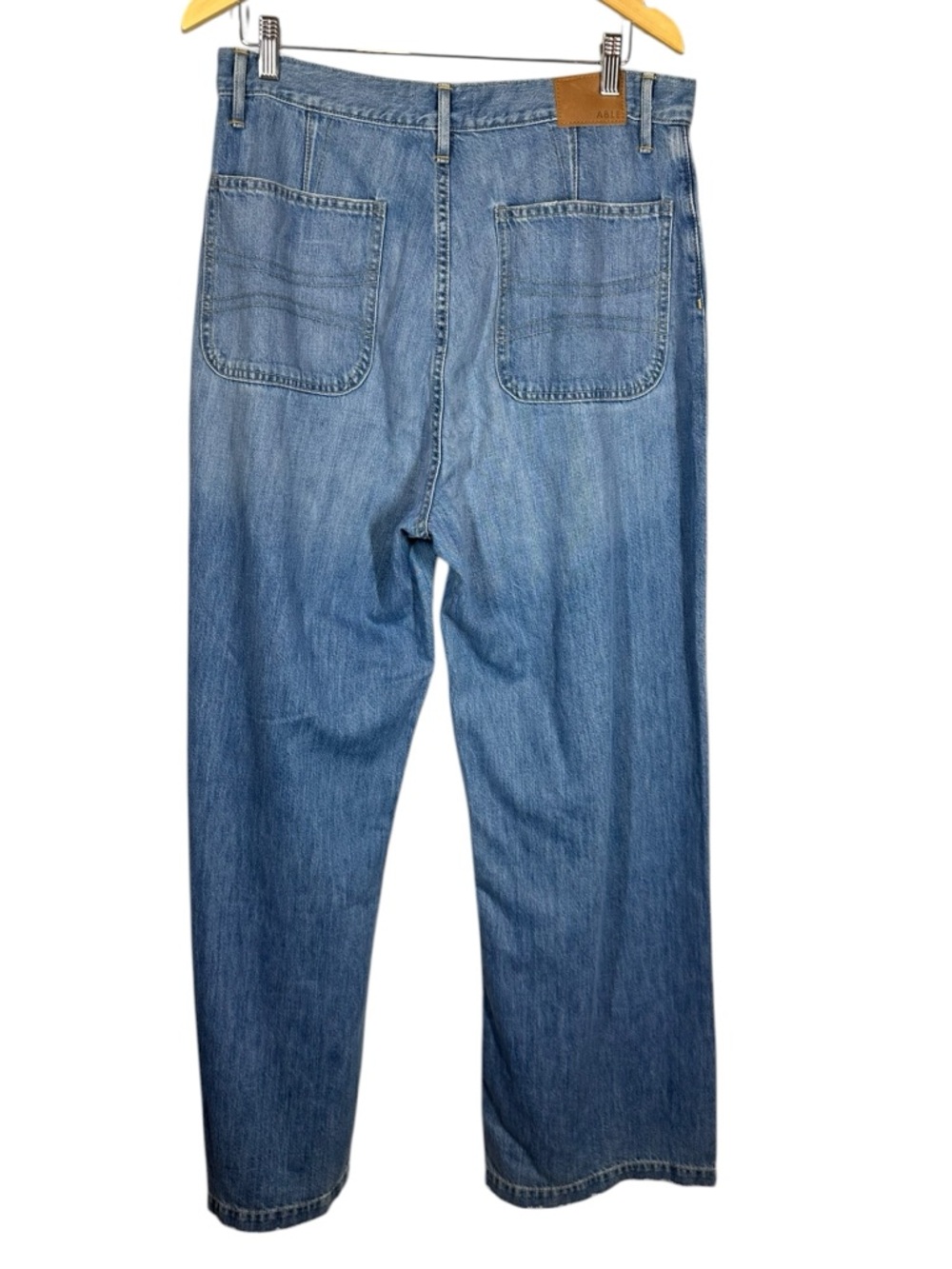 Able Women's Light Blue Wide Leg Jeans